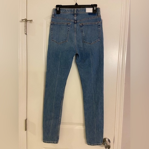 Re/done originals High Rise ankle crop Distressed Skinny Jeans size 26 NWT - Picture 6 of 9